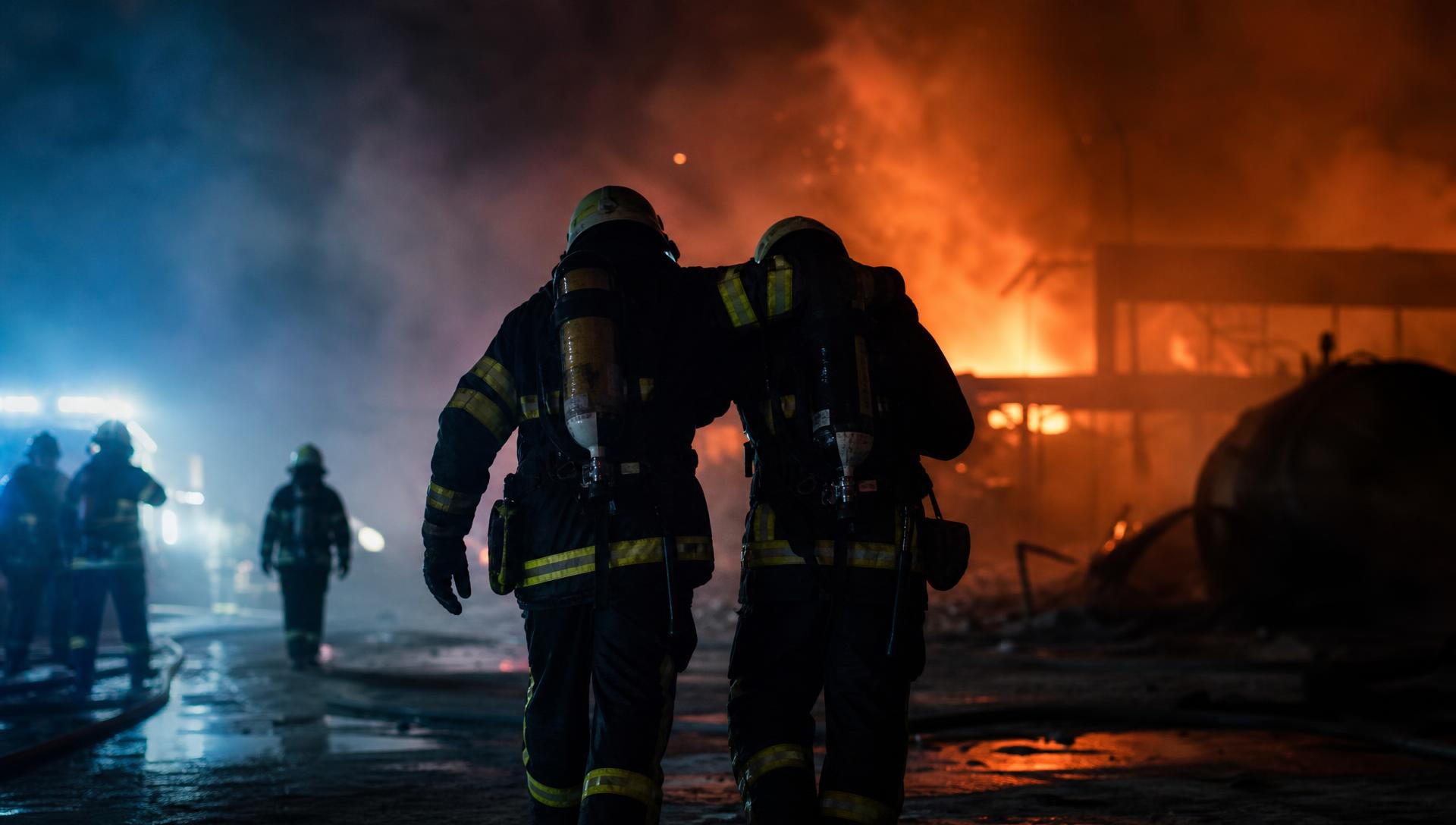 Zwei Einsatzkräfte im Einsatz – Symbol für Teamwork, Verantwortung und Sichtbarkeit der Einsatzrealität